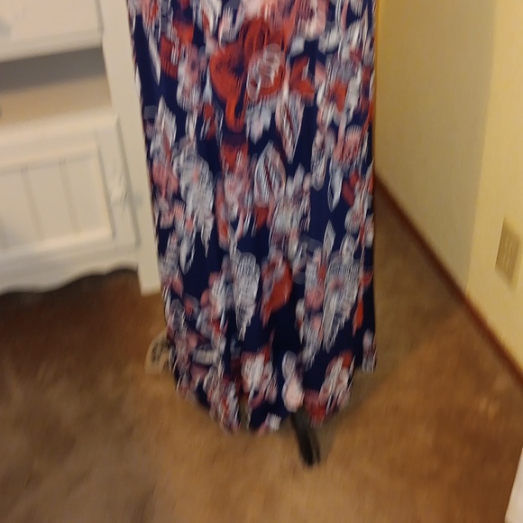 En Focus Halter Maxi Dress. Textured Bold Floral. Bohemian. - Picture 3 of 11
